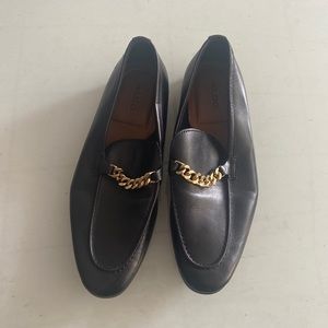 BLACK LEATHER ALDO LOAFERS SIZE 8